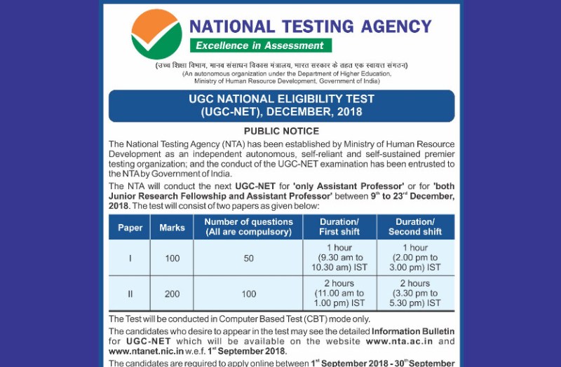 UGC NET December 2018