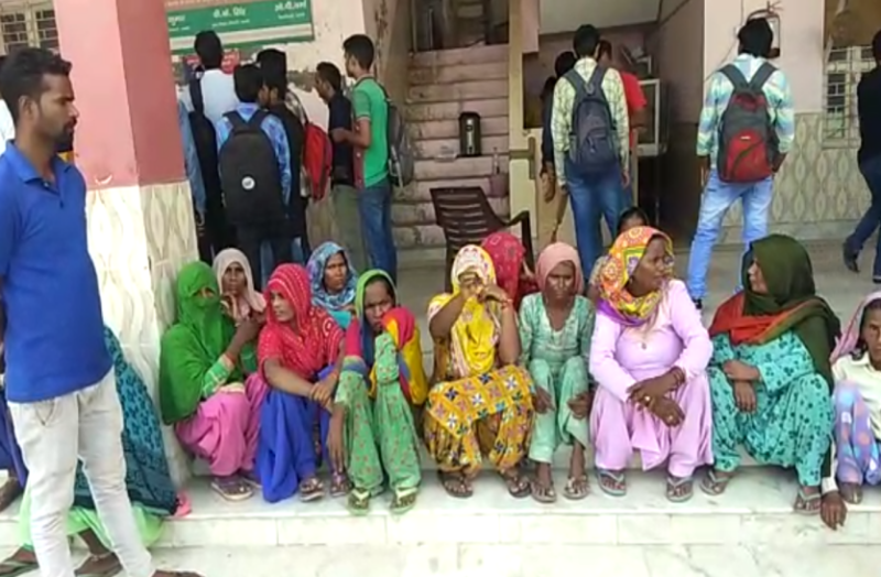 women in police station