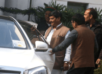 Shivpal Singh Yadav in Kathmandu Pashupati Nath temple