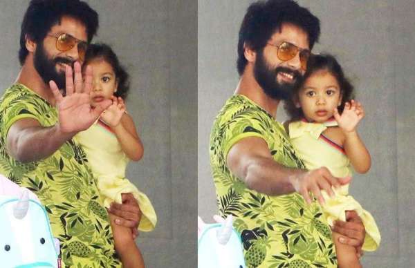 shahid kapoor and misha kapoor spotted outside the hospital photos