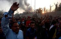 rocket attack on airport in Iraq 12 died till now in protest