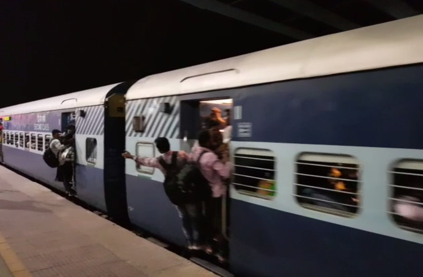 800 km journey traveled on train door by job aspirants in Rajasthan