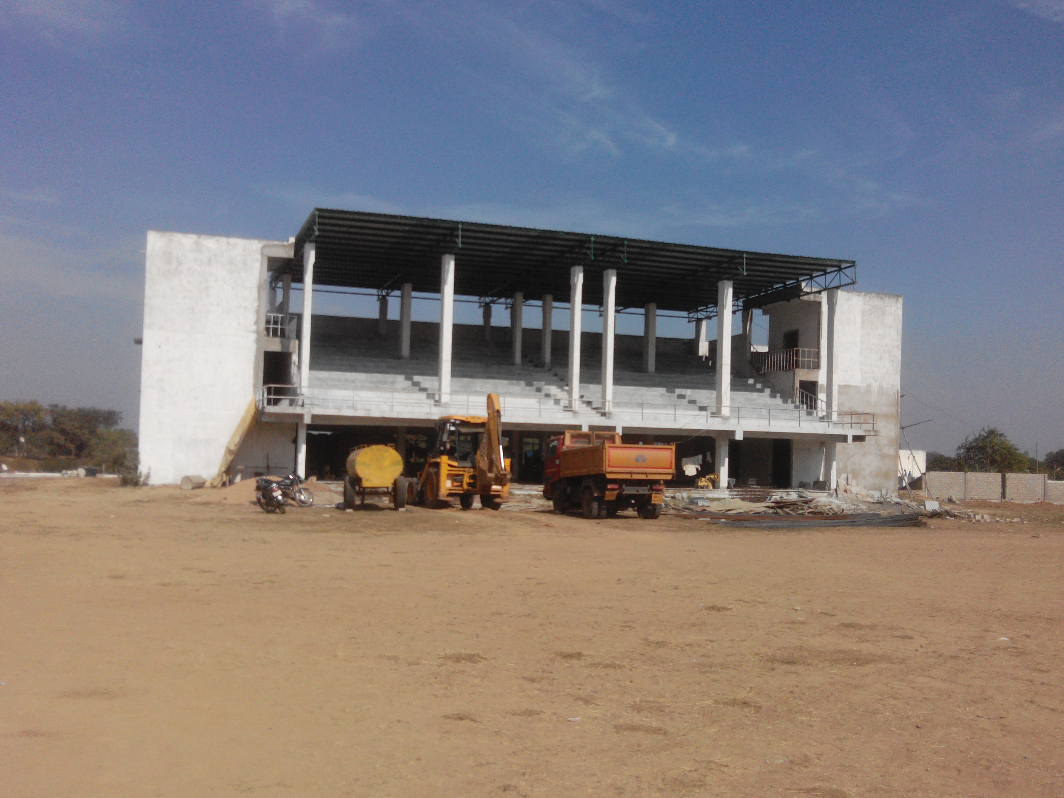 Construction of district stadium in turtle move, two crore project inc