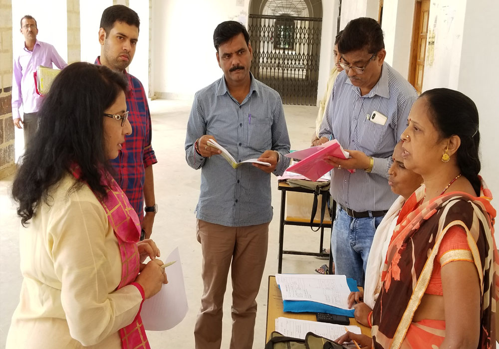 commissioner inspection of voter list revision work in jhansi