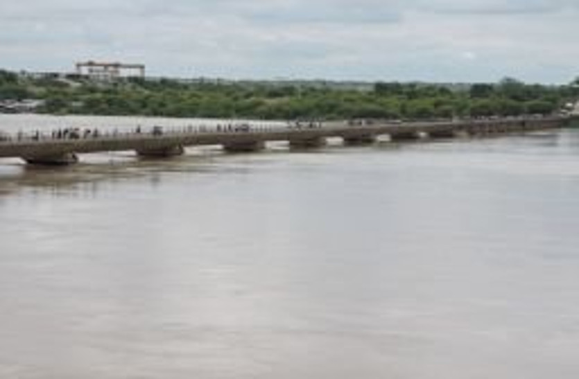 River Chambla is flowing above the danger mark in Dholpur