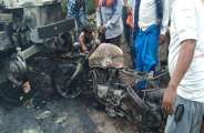 Road accident in chandauli