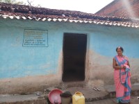 Water is dripping from the roof of buildings in the rainy season
