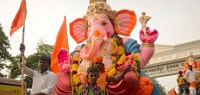 people worshiping of lord ganesh on ganesh chaturthi