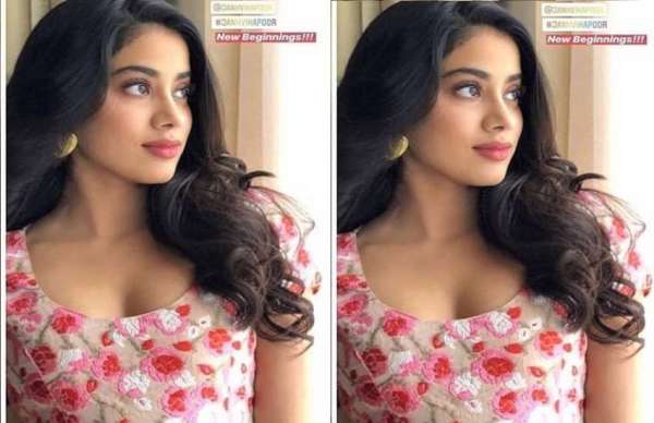 janhvi kapoor looks gorgeous in pink dress