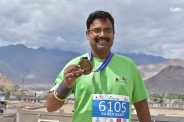 salute to rajeev who gave his best in ladakh marathon