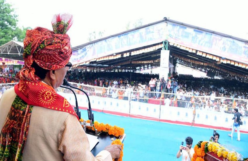 CM Shivraj Singh Chauhan in Narsinghpur