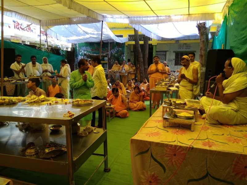 Peace ceremony with worship Jainism