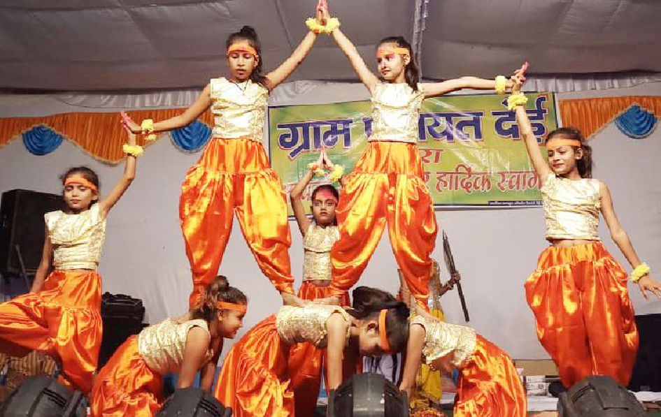 The children's presentations in the fair