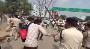 Atrocity Act protest in Satna, stone platting Lathi charge Before CM