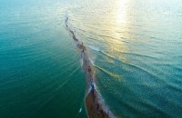 kerala flood picture of newly formed sandbed