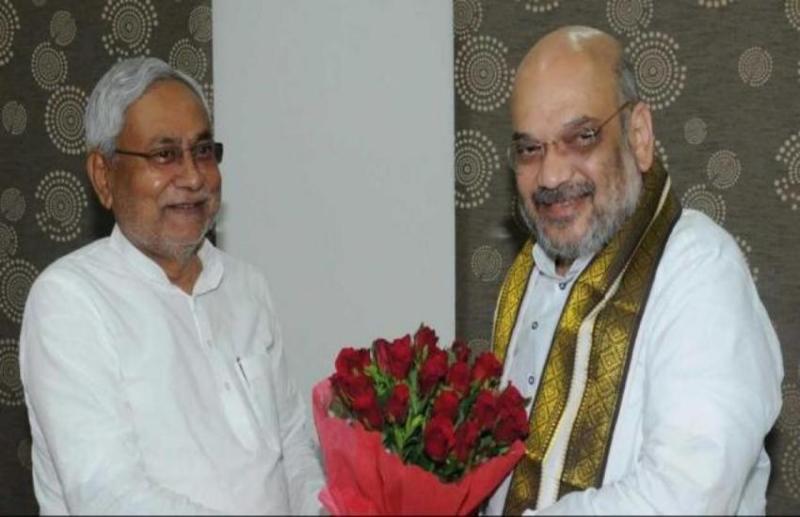 nitish kumar and amit shah