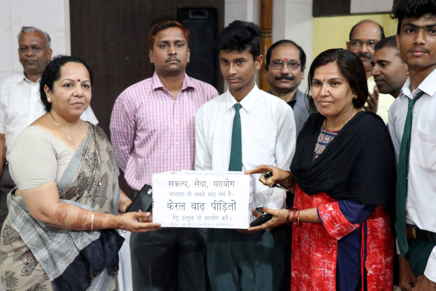  NCC and NSS students deposited in CM fund to support flood victims