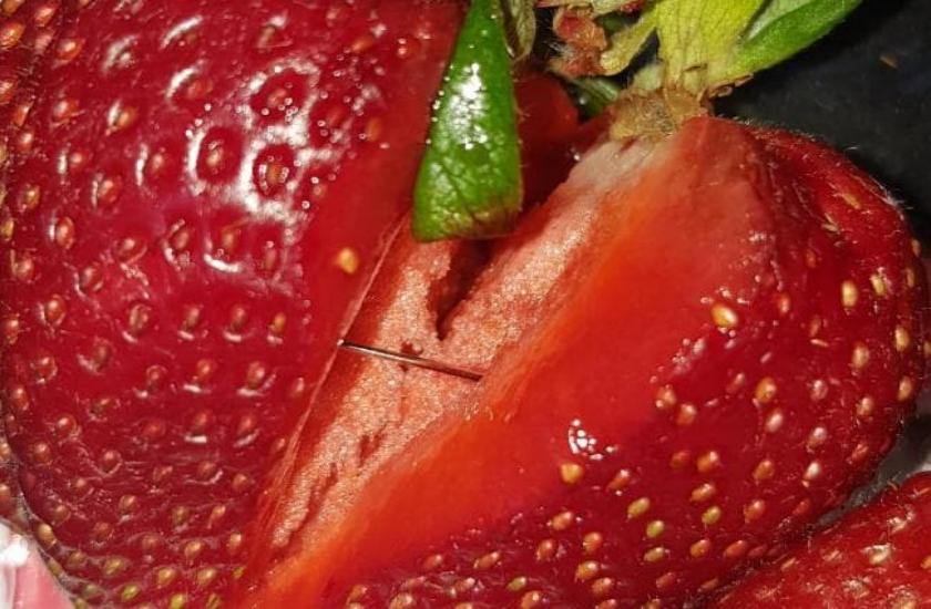 ऑस्ट्रेलिया: स्ट्रॉबेरी समेत कई फलों में मिneedle found in strawberries and other fruits in australiaलीं सुईया, कई इलाकों में बिक्री रूकी