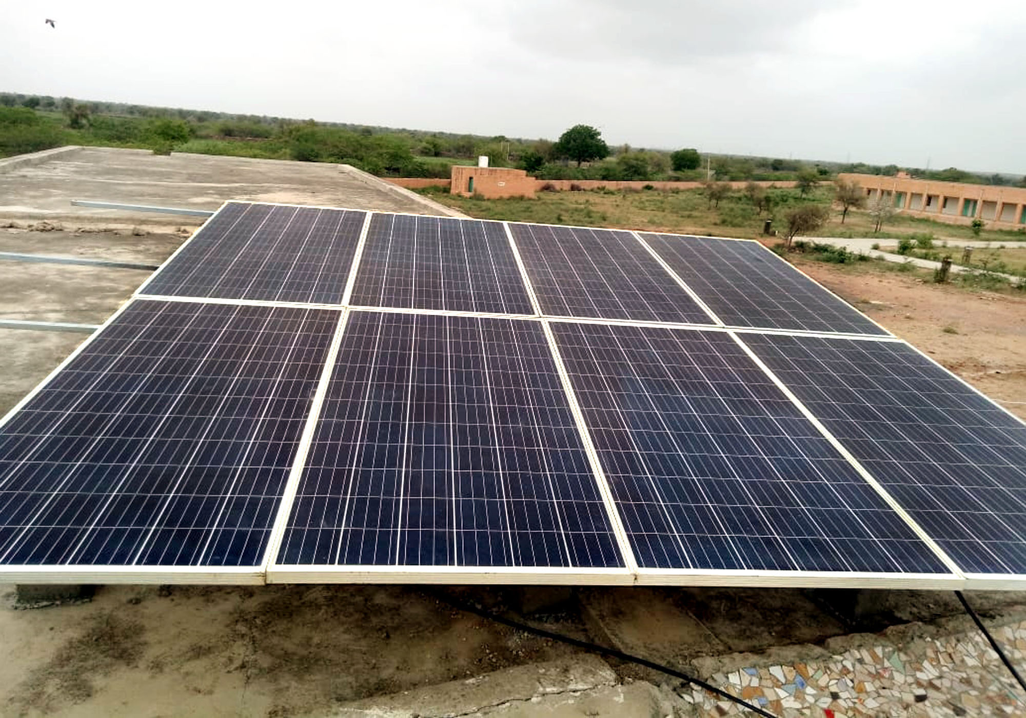 Solar energy production  in Bhopalgarh college