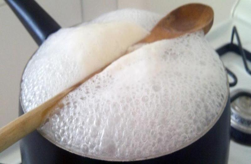 boiling milk