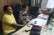 Bitiya work : Bitia's hand in the work of father in pali