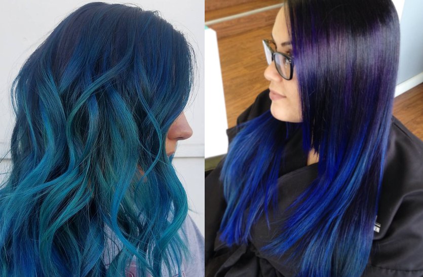 blue hair colour