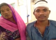 Injured student with her mother