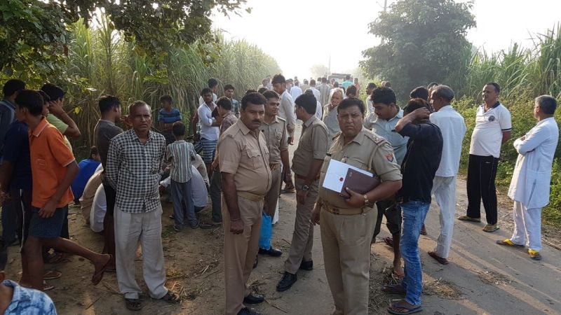 police on murder spot