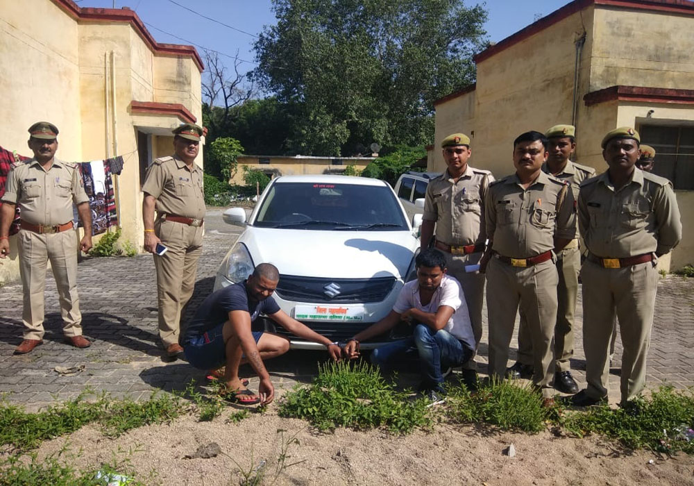 police arrest 2 car thieves in babina jhansi