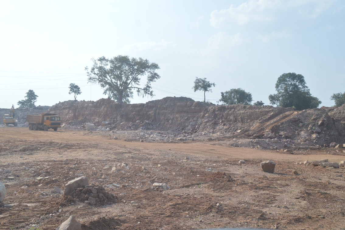 Forest area destroyed by mining