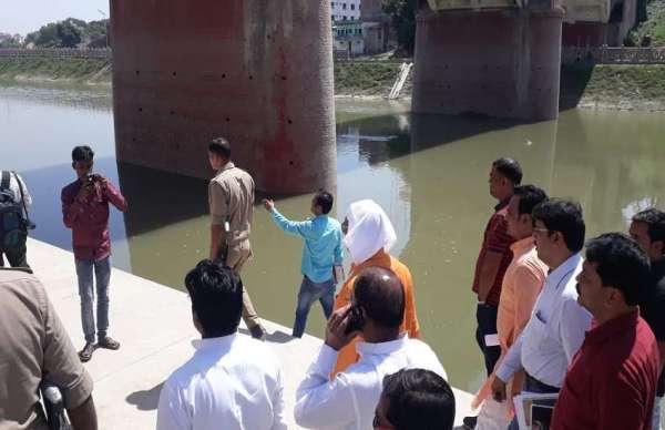 सिंचाई मंत्री धर्मपाल सिंह ने वरुणा कॉरीडोर का निरीक्षण किया
