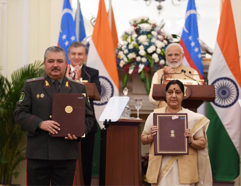 india and Uzbekistan sign 17 agreements