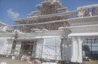 नैला में बनाया जा रहा 100 फीट का आकर्षक पंडाल, हीरे-मोती व सोने-चांदी से जडि़त होंगी मां दुर्गा की प्रतिमा