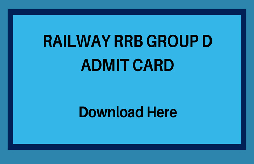 RRB Group D admit card for 4 october