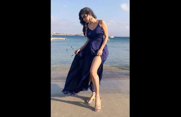 made in india actress mouni roy new hot photos in blue dress
