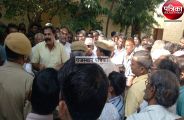 Villagers protest against theft