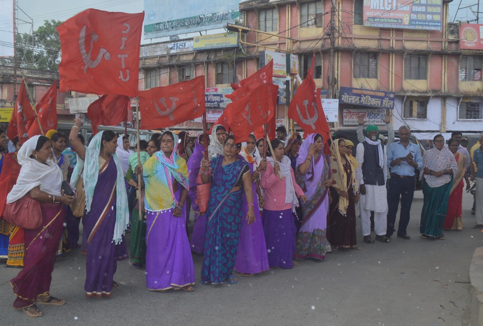 protest of asha workers
