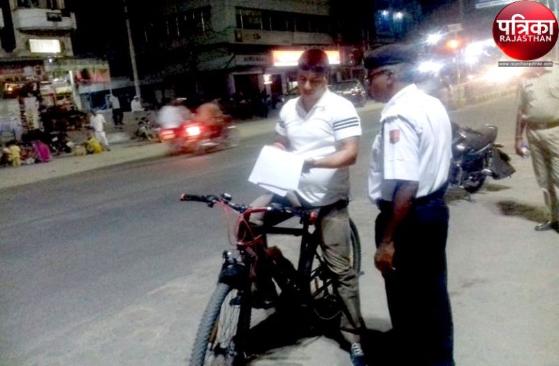 SP of Pali, who came out to patrol the bicycle
