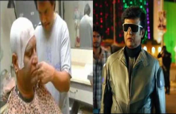 South Superstar Rajinikanth photos without makeup and with makeup