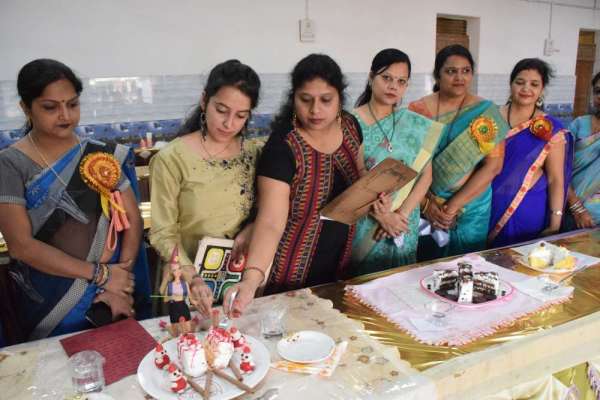 Agarwal Mahila Mandal's Rangoli competition in satna