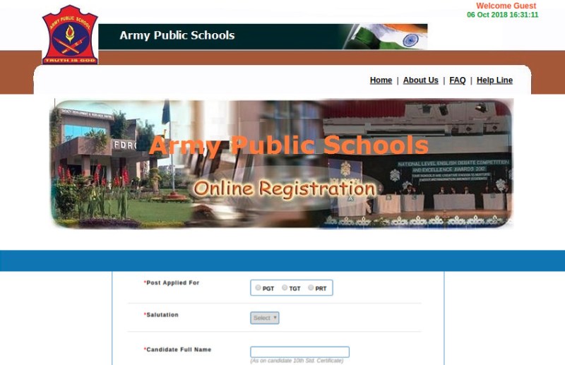 Army public school recruitment 2018