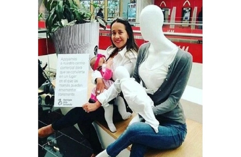 unique mall encouraging to breastfeed in public