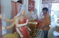 Navratri festival 2018 Sculptures prepared for durga puja