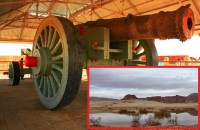 historical jaivana cannon in jaigarh fort
