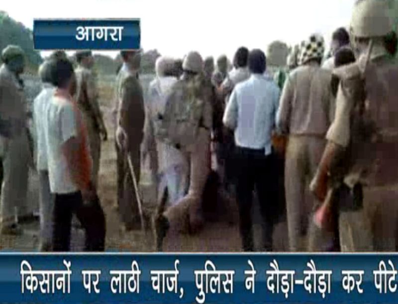 Lathi Charges on farmers