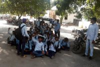 Student of model school protested in maihar