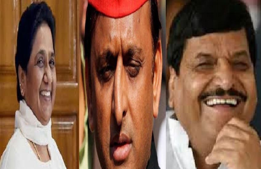 Mayawati, Akhilesh Yadav and Shivpal Yadav