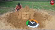boy made beautiful sand art for changemaker campaign