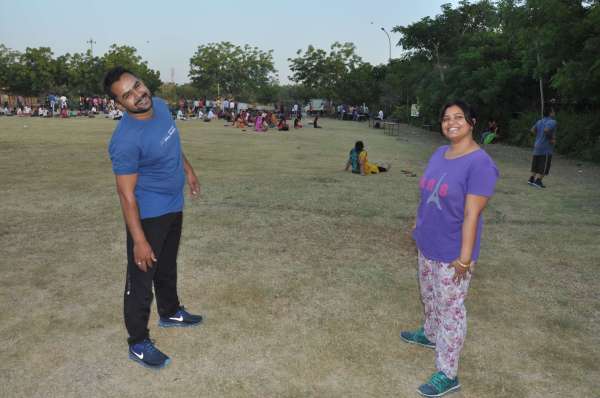 Patrika Hamrah 2018 : People doing yoga with music