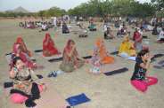 Patrika Hamrah 2018 : People doing yoga with music